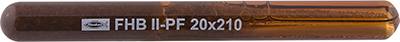 Капсула химическая FHB II-PF 20x210 (M20x210 мм), винилэстер