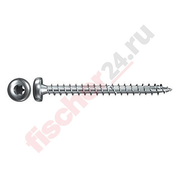 Саморез по дереву FPF-PT 5,0x50 A2F 50 (5x50 мм), нержавеющая сталь A2/AISI 304