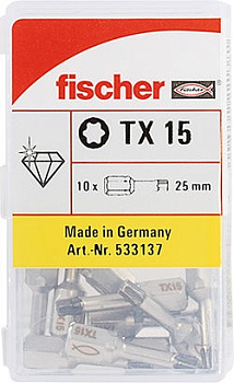 Бита FDB T 15 DIAMANT Bit W 10 (TX15x25 мм (компл. 10 шт.)), сталь
