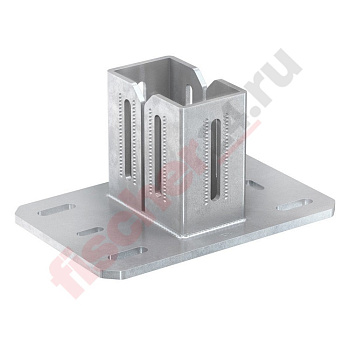 Фланец седельный FMSF 160M (161x330x200 мм), горячеоцинкованная сталь